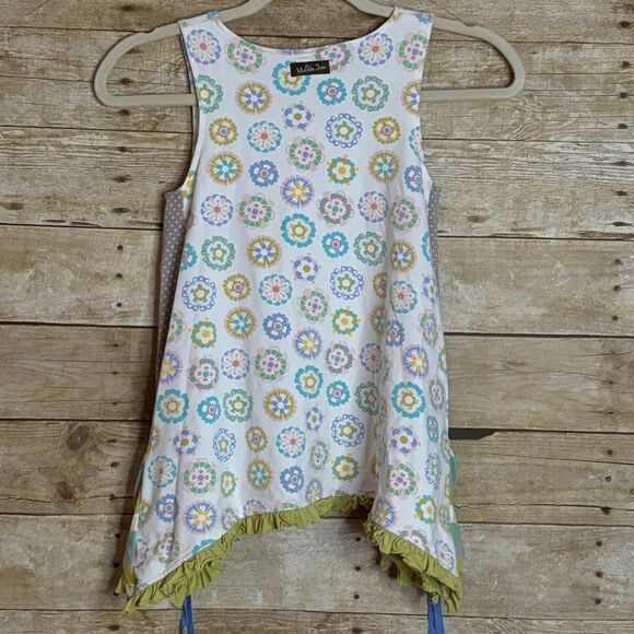 MATILDA JANE ITS A WONDERFUL PARADE CLASSIC COLORFUL PINWHEEL TRAPEZE TUNIC TOP - Picture 2 of 4